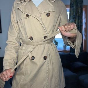 Beige trench coat